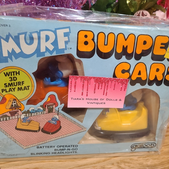 galoob Other - NEW! VERY RARE VINTAGE 1982 SMURFS BUMPER CAR SET!